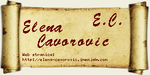 Elena Čavorović vizit kartica